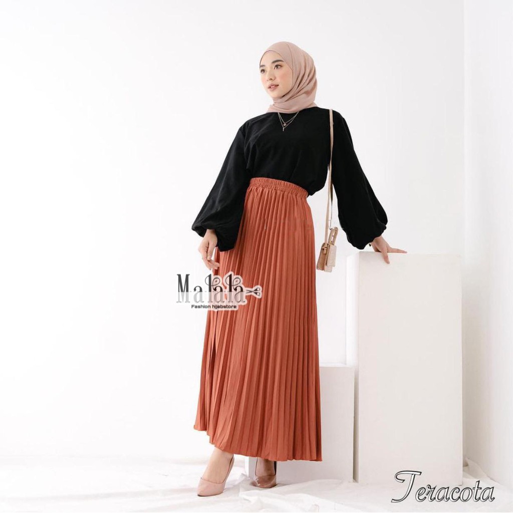 ROK PLISKET HYGET PREMIUM FASHION HIJAB MURAH LUCU BAWAH MAYUNG BY MALALASTORE