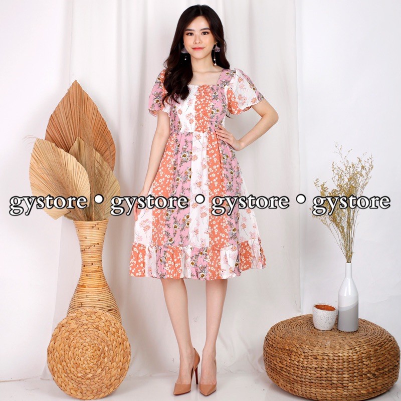 Dress Wanita Gina 207 Panjang Selutut