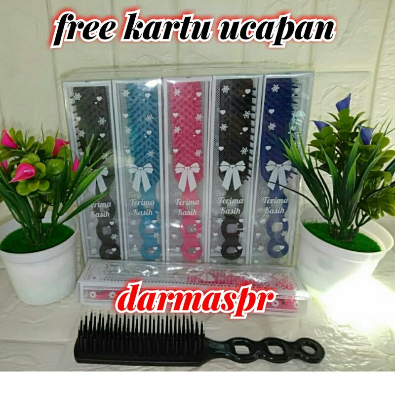 Souvenir Sisir SIKAT Impor Kemasan MIKA Motif Souvernir Hadiah Pernikahan Sovenir Free Kartu Ucapan