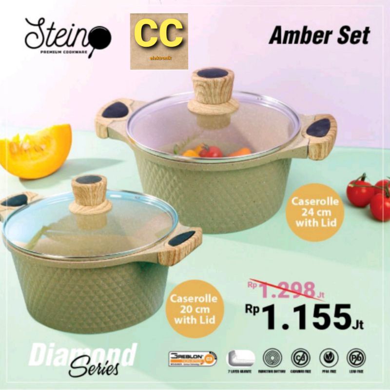 steincookware stein cookware paket hemat Ruby Safir JADE panci wajan