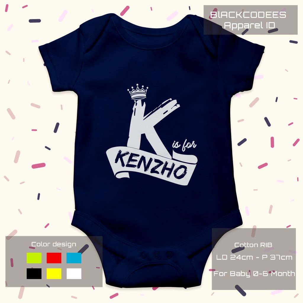 Kaos Anak Inisial Nama Custom IN Shopee Indonesia