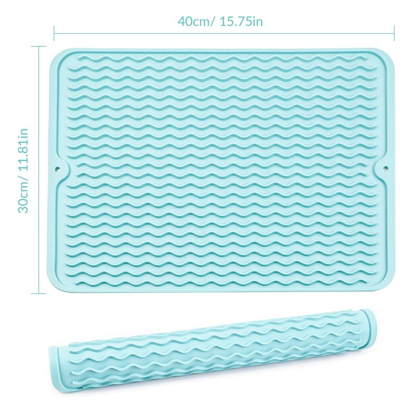 Alas Pengering Dapur Rubber Anti Slip Alas Pengering Piring Food Grade Dish Drying Mat - 40x31cm