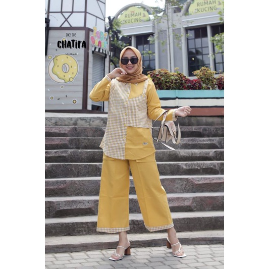 SET MONIC SET KULOT CHATIFA ORIGINAL