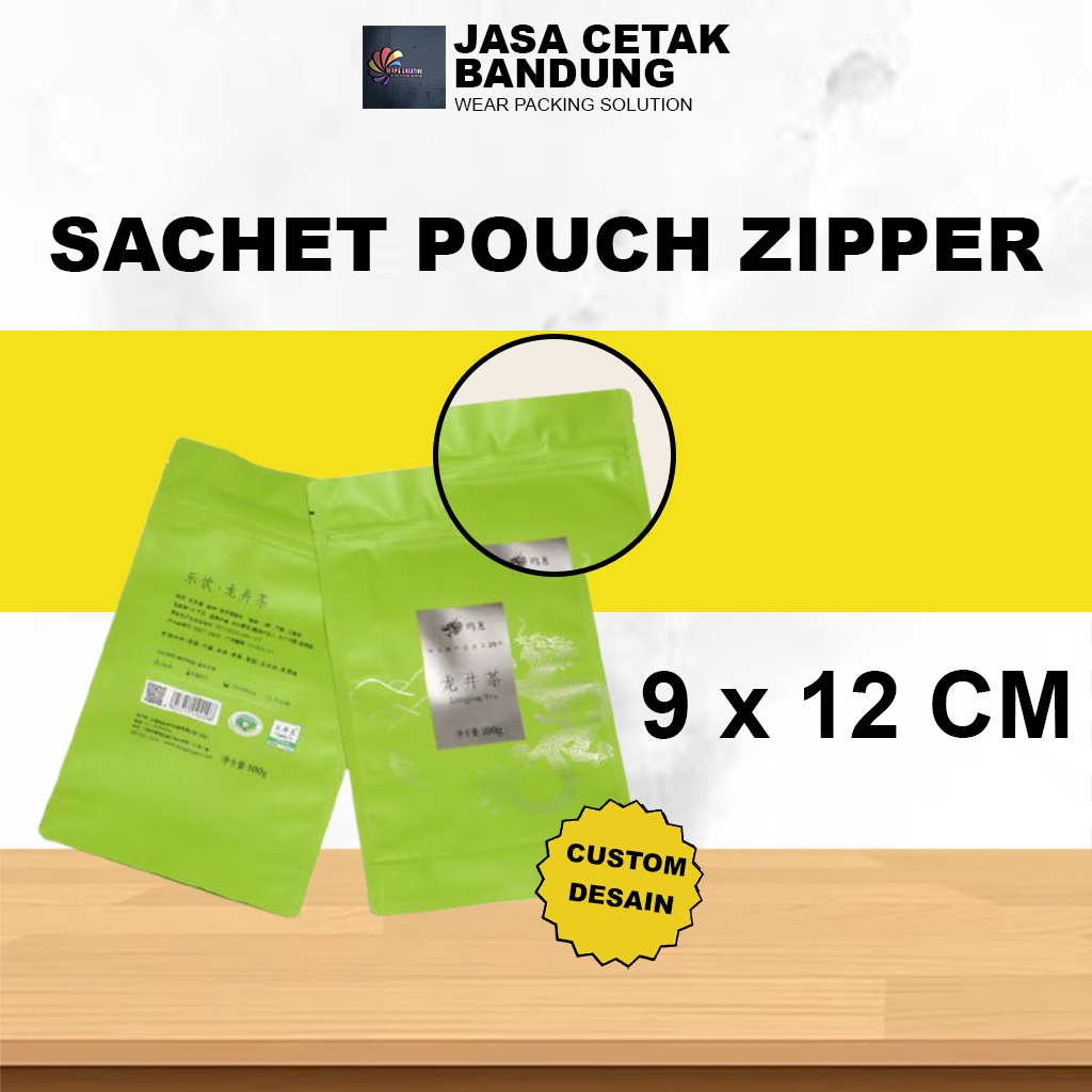 

KEMASAN CUSTOM SACHET + ZIPPER UKURAN 9X12