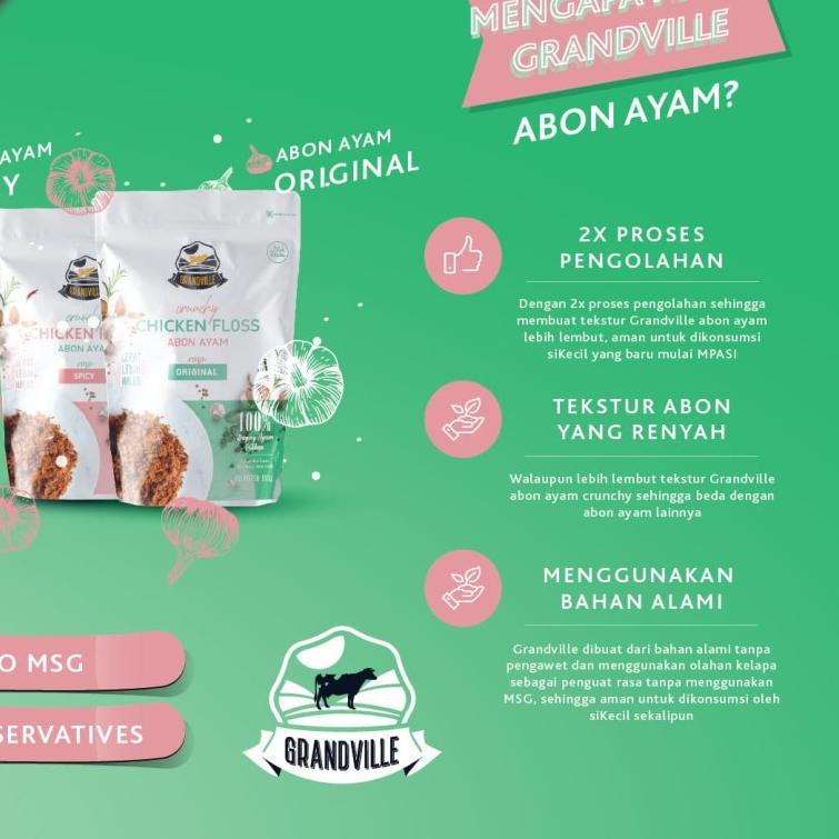 

Terkini ♡ Grandville Abon Sapi Ayam 100gr Beef Chicken Floss 100 gr,,,