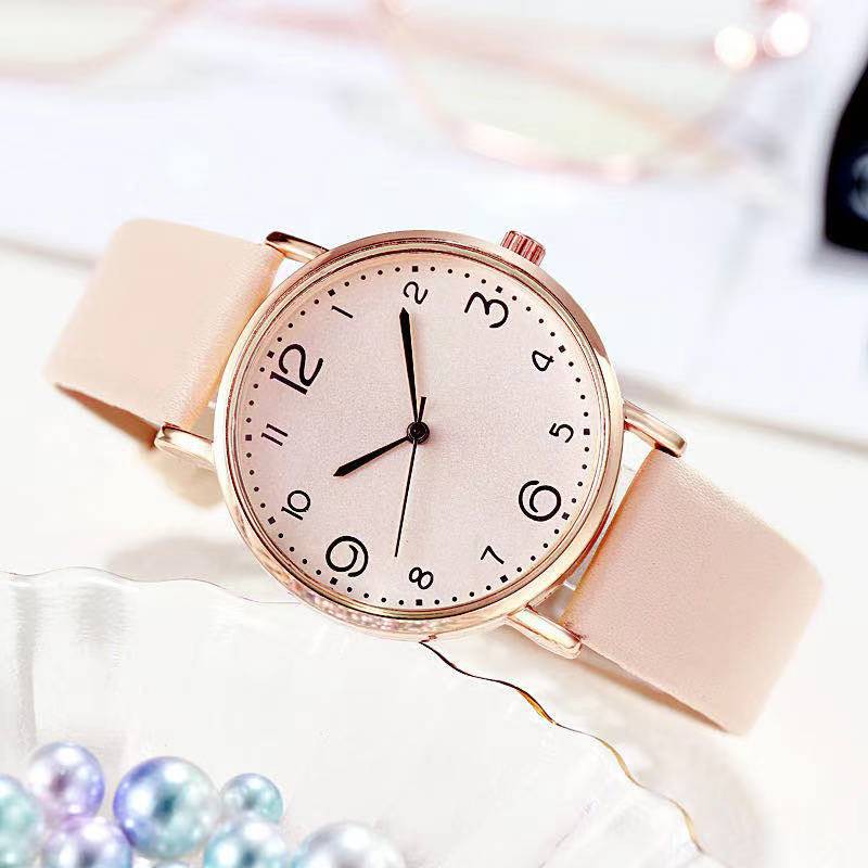 Jam Tangan Wanita Strap Pu Leather Analog / Jam Tangan Wanita Casual Pu Leather Fashion Import