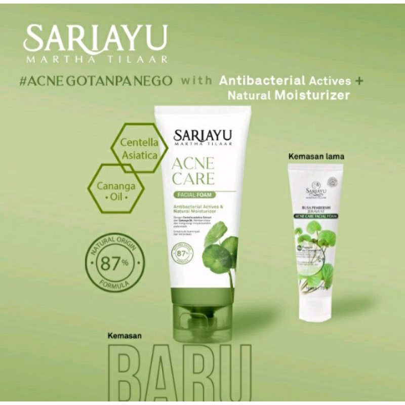 [Terlaris]Sariayu Acne Foam/Sabun Jerawat/Acne Care Foam 75gr kemasan baru