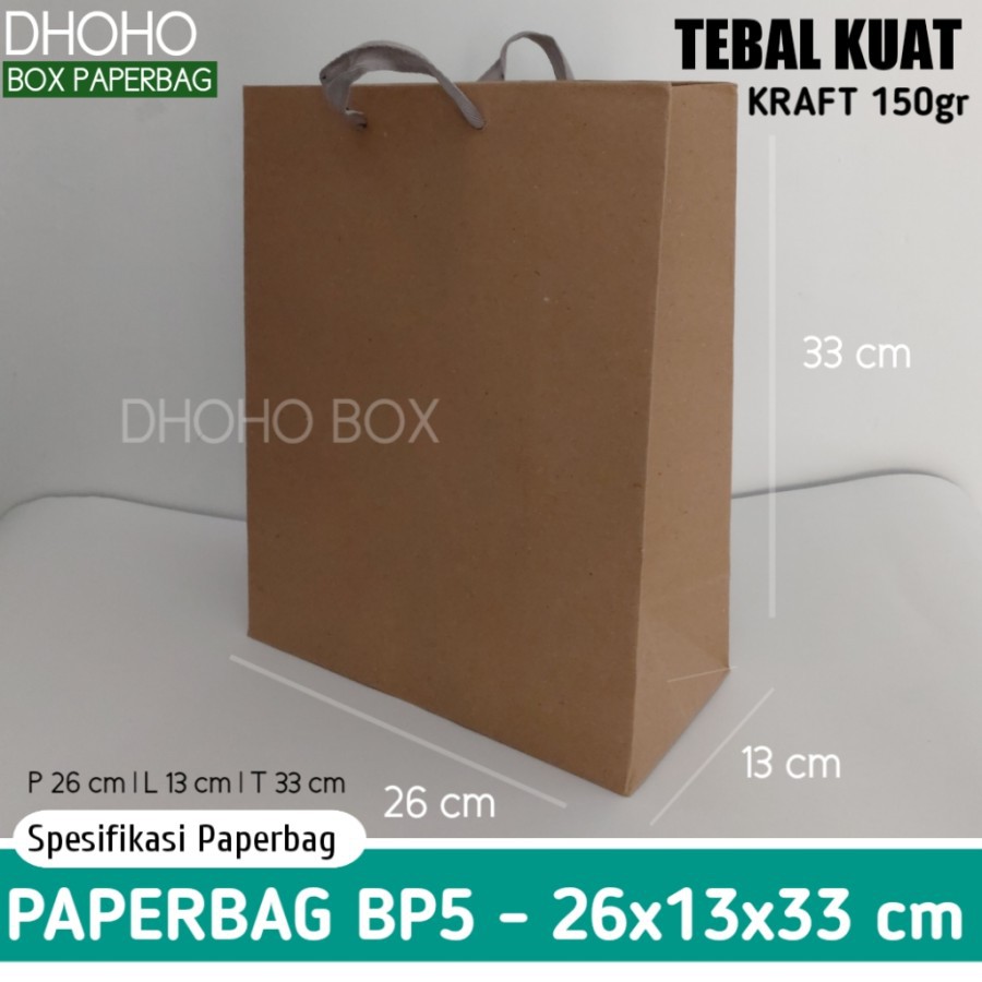 

ISI 12 BIJI paper bag murah 26x13x33 pb5 | kantong | tas kertas | paperbag polos