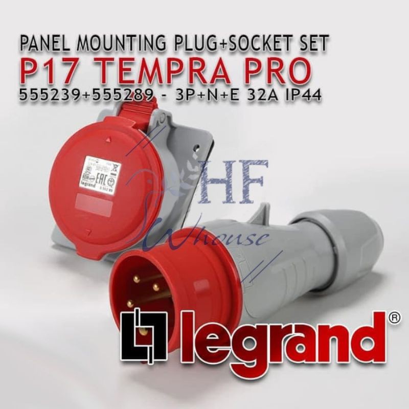 Legrand Set Panel Mounting + Plug 32A 3P+E+N 5Pin IP44