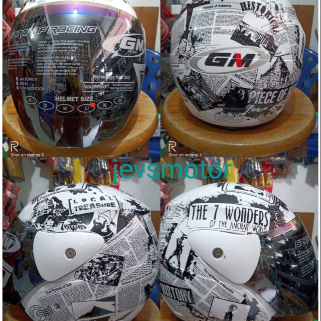 HELM GM EVO NEWS PUTIH