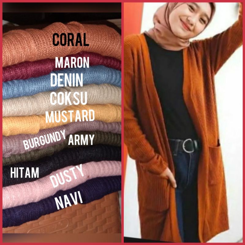 KARDIGAN BELLE/CARDI OVERSIZE RAJUT PREMIUM-1