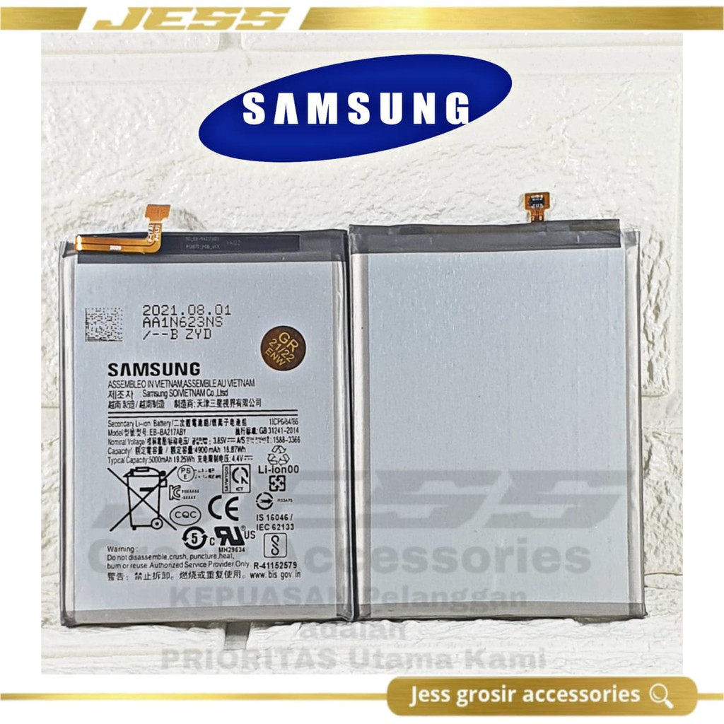 Baterai Battery Original Samsung Galaxy A21S -  A217F - SM-A217F - A12 - A215F - SM-A215F - A02 - A022F - SM-A022F Kode Batre EB-BA217ABY