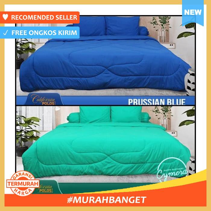 SPREI/SEPRAI CALIFORNIA POLOS BAHAN KATUN UK 160/180X200CM