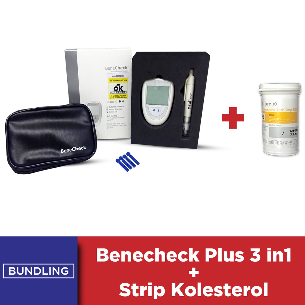 Alat Cek Darah - BeneCheck PLUS Alat Screening Dan Strip Kolesterol ...