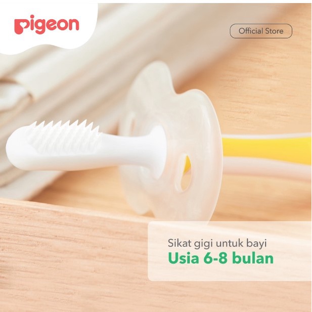 Pigeon Baby Training Toothbrush Lesson 1 - Sikat Gigi Bayi 6-8 Bulan - Tooth Brush NEW