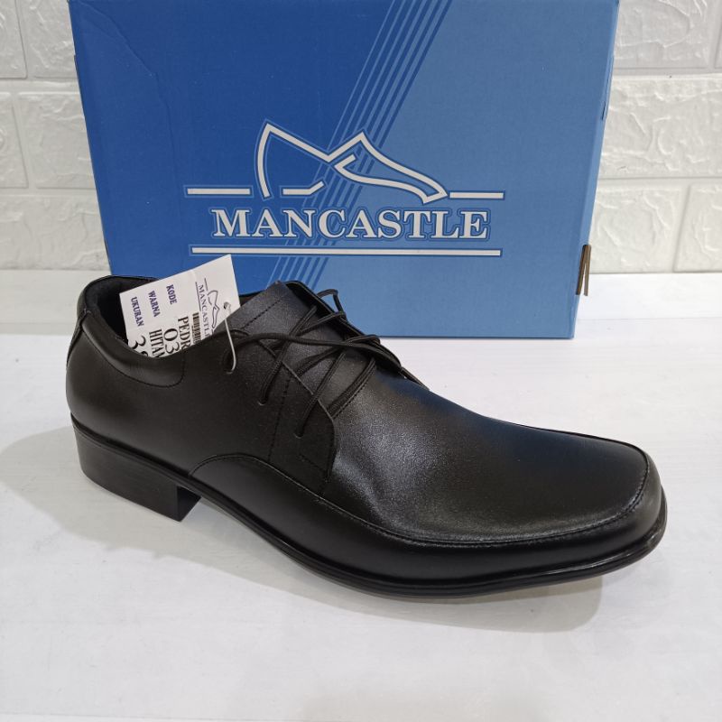 Sepatu Pantofel Merk Mancastle tipe Pedro | Sepatu Kantor Mancastle | Pantofel Runcing Mancastle