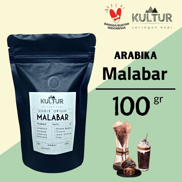 

COFFEE BEAN BIJI KOPI ARABIKA MALABAR 100 GR