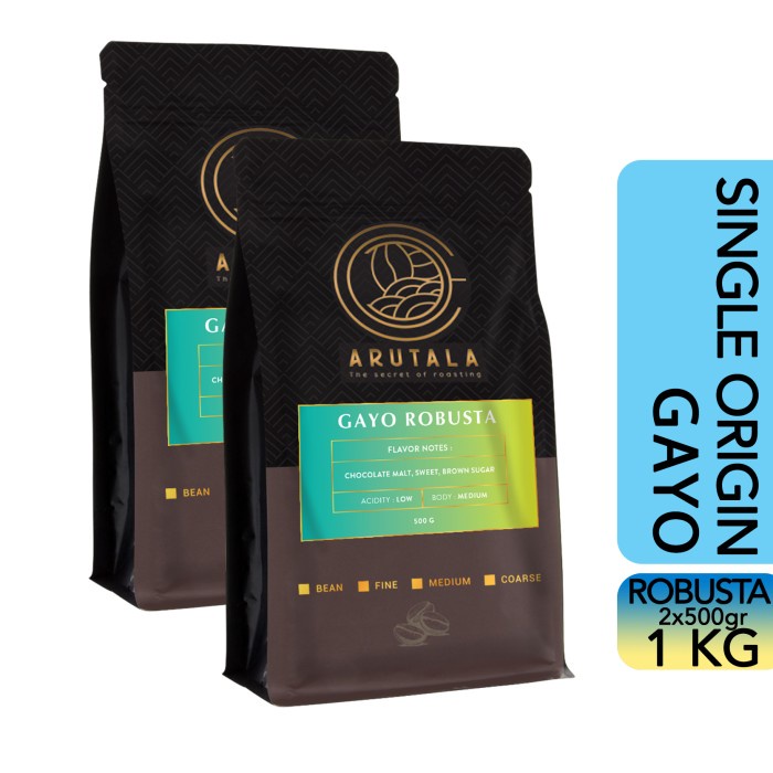 

⭐BISA COD⭐ ARUTALA Kopi Gayo Alur Badak Robusta Coffee 1KG - Bean