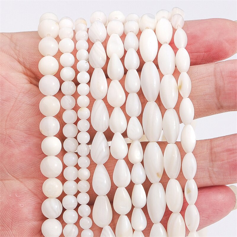 34-115pcs Manik-Manik Mutiara Bentuk Bulat Oval Untuk Membuat Perhiasan Gelang Dan Kalung