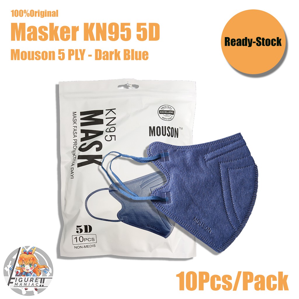 Figure Maniac - Masker KN95 Mouson 5D 1 Pack isi 10 Pcs Original