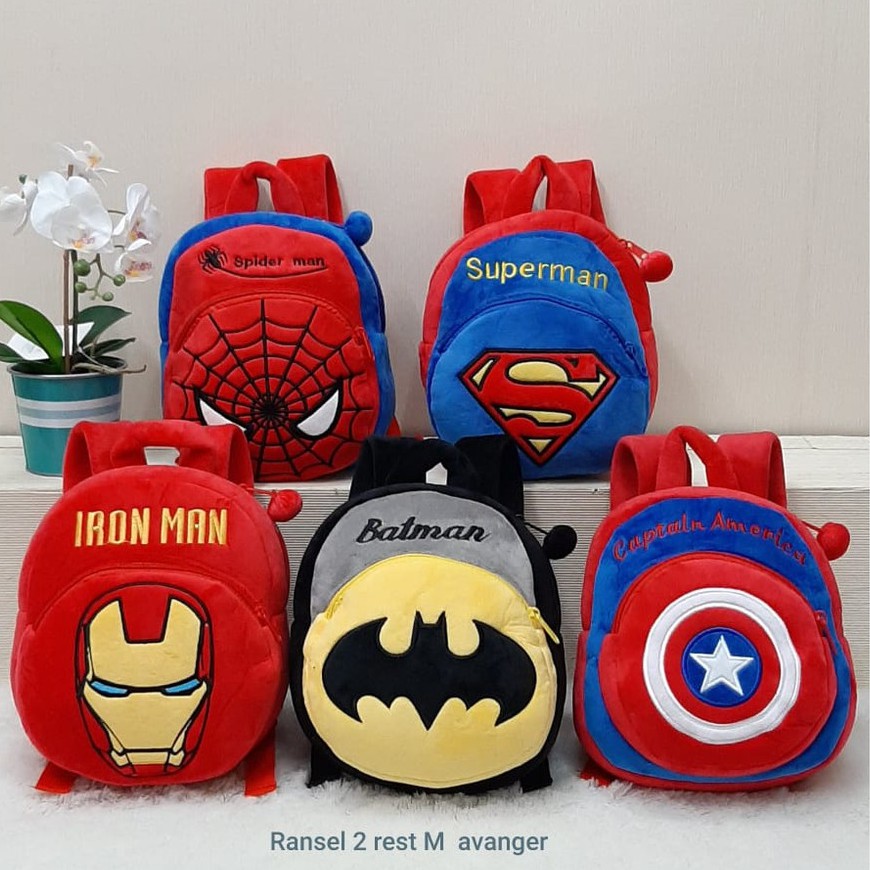 Tas Ransel Anak M Avenger /tas sekolah anak paud/ransel anak laki laki/Tas Spiderman/Kado Tas Anak /ransel super mario/