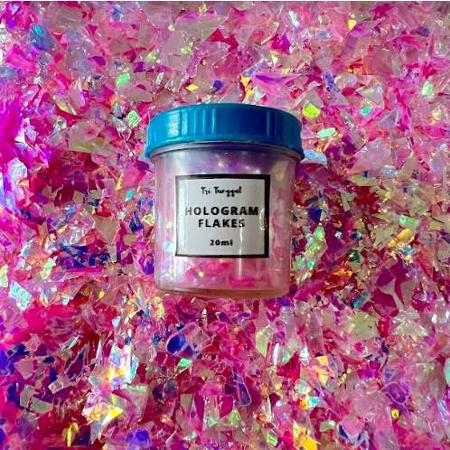 Flakes Hologram White Pink Purple 20ml Blink Blink Putih Dekorasi Serpihan DIY Resin Recine Art Accessories Hias Hiasan Kertas Filling Slime Lilin Clay Prakarya Metalik Metallic Aksesoris Kuku Sparkle Art Deco Kesenian Craft Crafting 20ml Grosir Prakarya