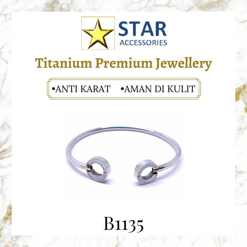 Gelang Titanium Cartier Silver | Gelang Titanium Cartier Perak