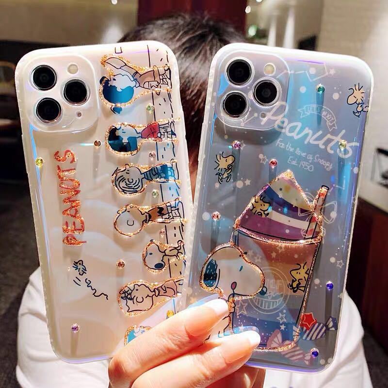 Soft Case Silikon Motif Kartun Untuk iPhone 12 12promax 7 8Plus SE X XS XR XSMAX 11 11pro 11promax