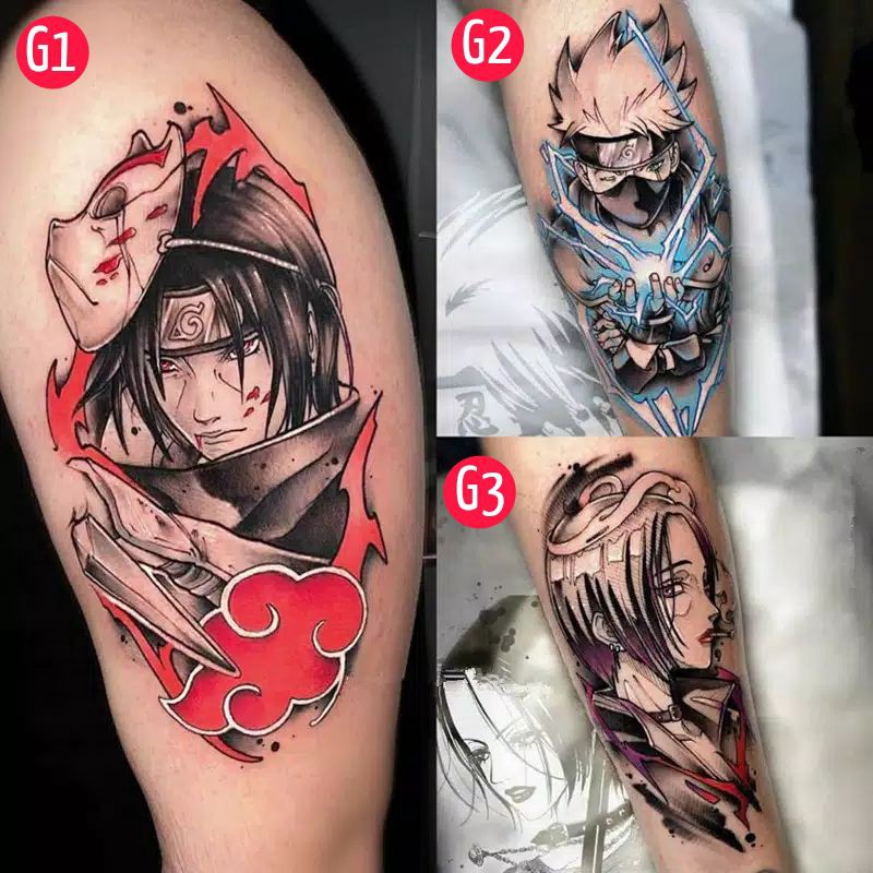 Temporary Tattoo Sticker Anime Naruto Shopee Indonesia