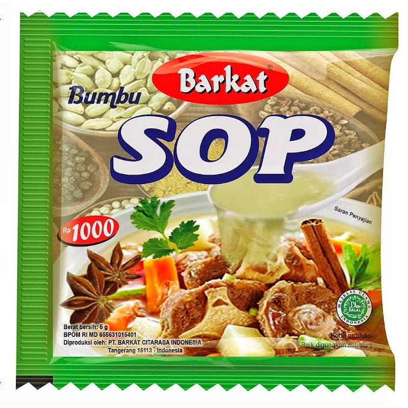 

Barkat - Bumbu SOP Isi 12 pcs