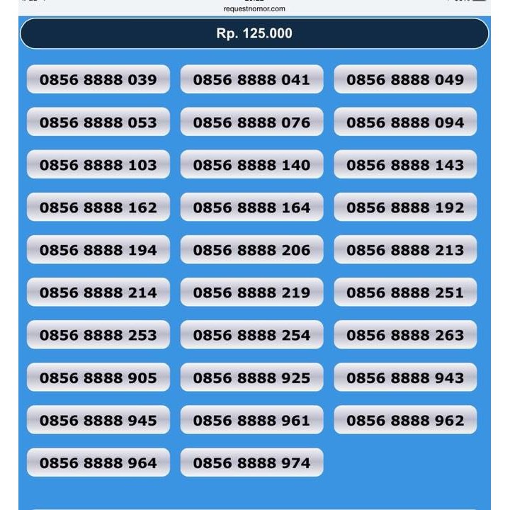 NOMOR CANTIK INDOSAT (11 DIGIT) 0856 8888 XXX