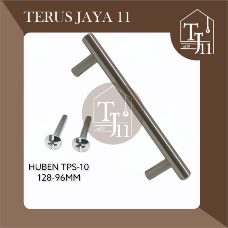 HUBEN Tarikan Laci TPS-10 / Tarikan Lemari merk HUBEN TPS-10-128-96 MM Brush Nickel