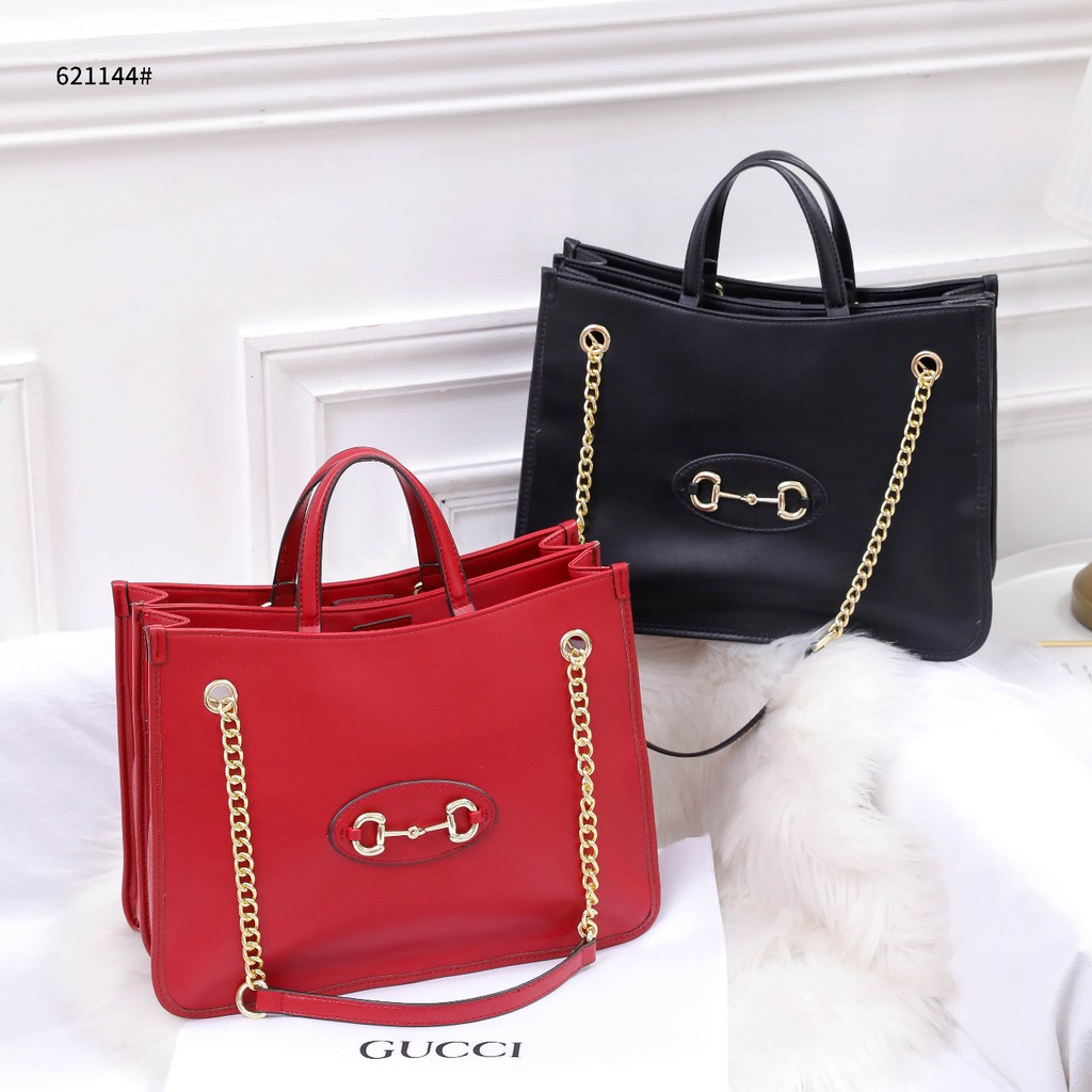 GC Horsebit Tote Bag Leather 621144
