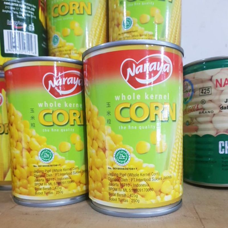 

Jagung Kaleng / jagung Pipil kaleng / Naraya WHOLE KERNEL Corn 425 gram