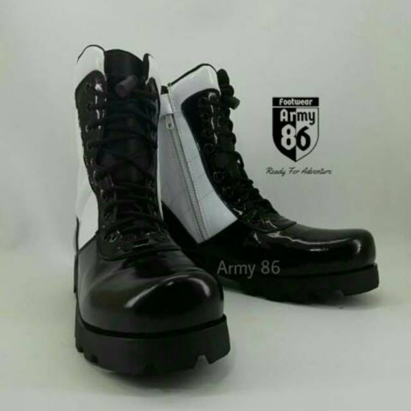 SEPATU PDL PROVOS TNI ARMY 86 KULIT SAPI ASLI MODEL KILAP SEPATU PDL DINAS LAPANGAN TNI POLRI SECURITY SATPAM