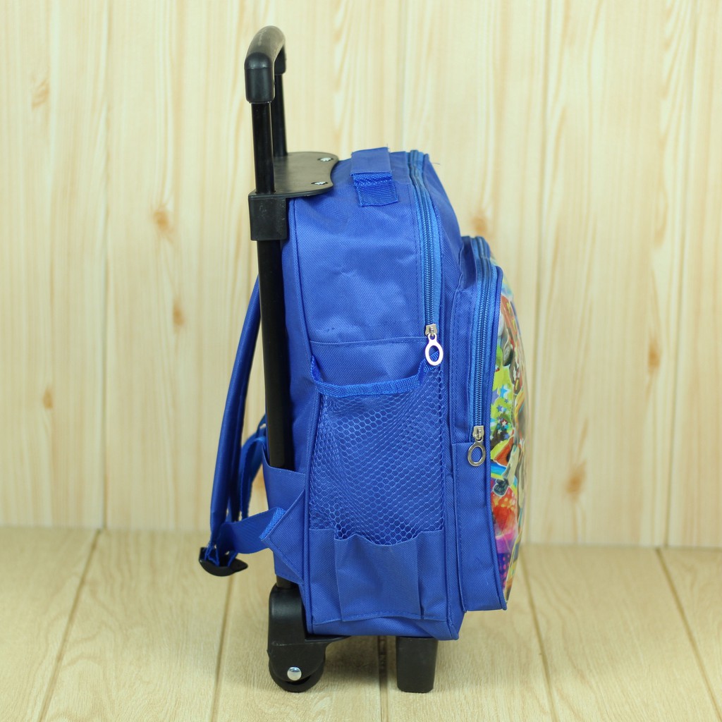 Tas Ransel Dorong Anak Anak Motif Tobot Biru Laki Laki Keren Trendy