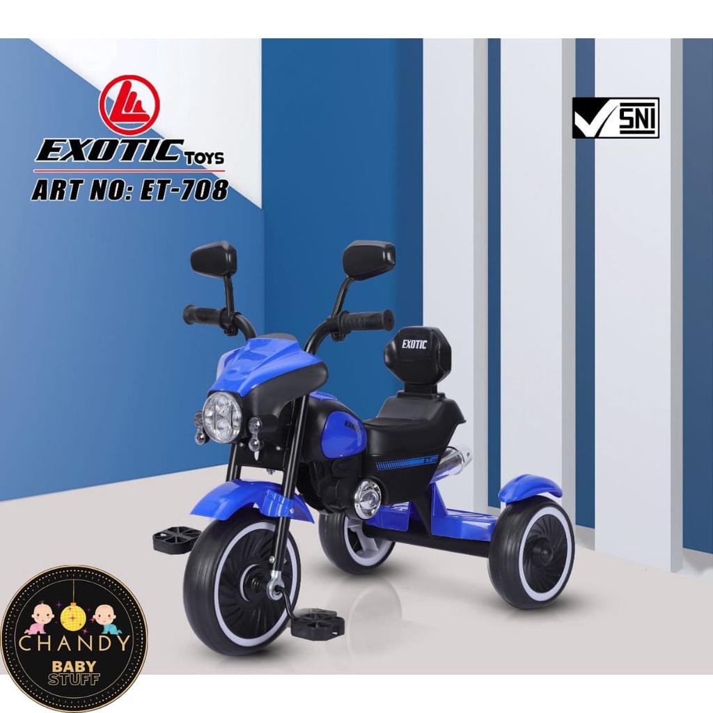 SEPEDA ANAK RODA TIGA TRICYCLE ET 708 EXOTIC (MOTOR)