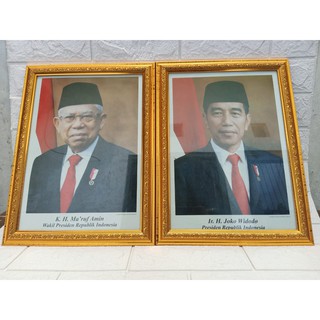 Jual Foto Presiden Dan Wakil Presiden Pigura Pajangan Dinding Poster ...