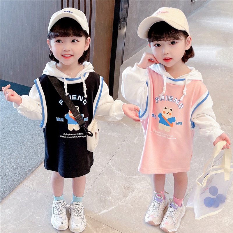 HappyOliver PASSWORD DRESS FRIENDS 2IN1 Dress Sweater 1 - 7 Tahun Baju Anak BerKualitas