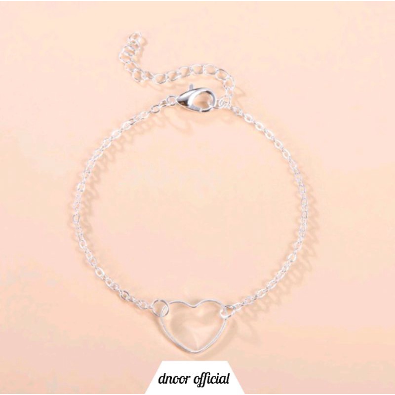 Gelang Wanita Fashion Love Berbentuk Hati Berongga Emas Rantai / Hadiah Ulang tahun / Hadiah untuk pacar cantik