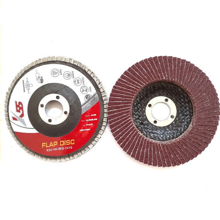 K55 Flap Disc Grit 120 / Amplas Susun 4 Inch / Mata Gerinda Tumbuk Grid 120