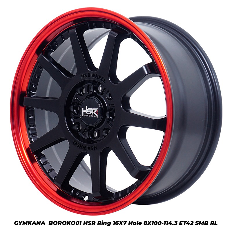 Velg Mobil HSR Ring 16 Velg HSR GYMKANA BOROKO 01 R16 Lubang 4 Lebar 7 Inch - Velg Mobil Makassar