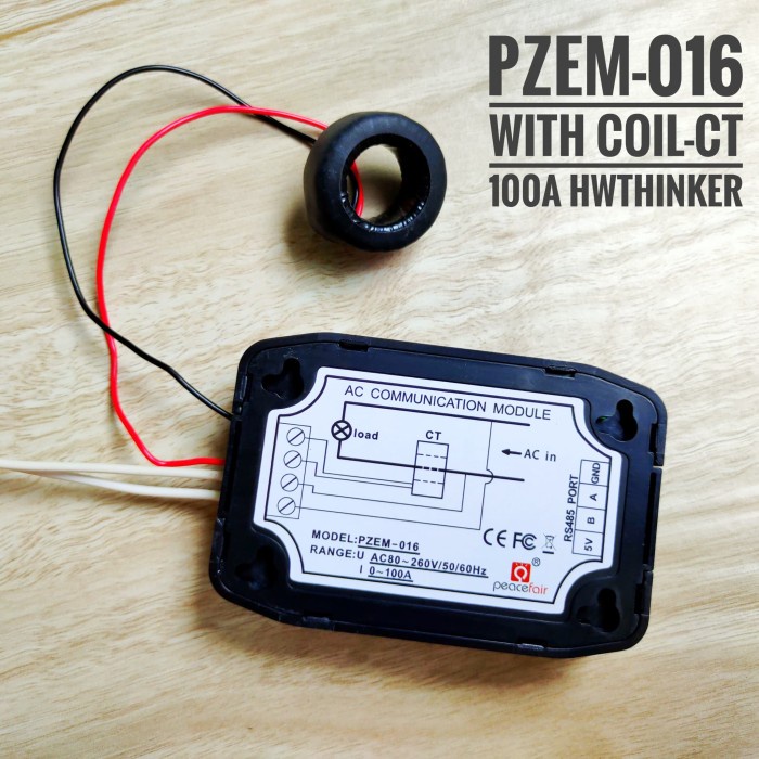 Sensor Arus Tegangan AC Digital Power Meter 100A RS485 Modbus PZEM-016