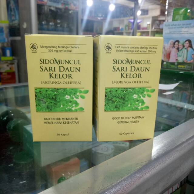 SIDOMUNCUL DAUN KELOR ISI 50 KAPSUL