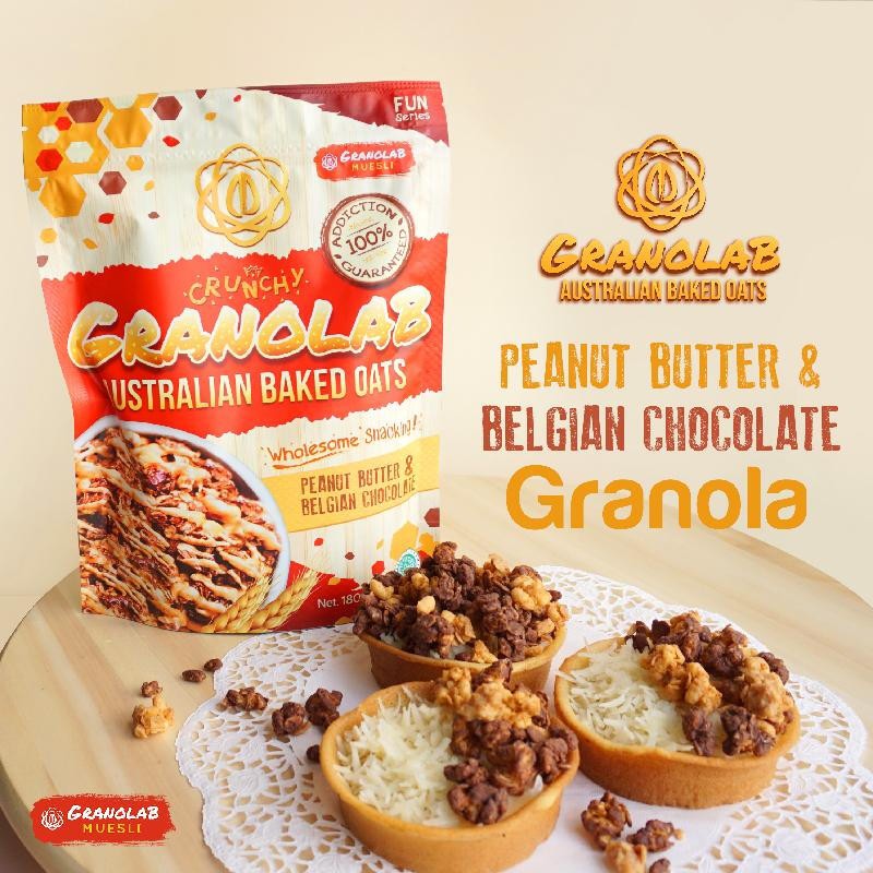 Granolab Muesli Peanut Butter &amp; Belgian Chocolate Australian Baked Oat