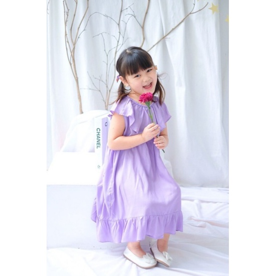 Dress Loly 1 - 5 Tahun Dress Anak Smilee Lolly Dress Lucu Adem Lembut Sehari hari Anak CBKS S23