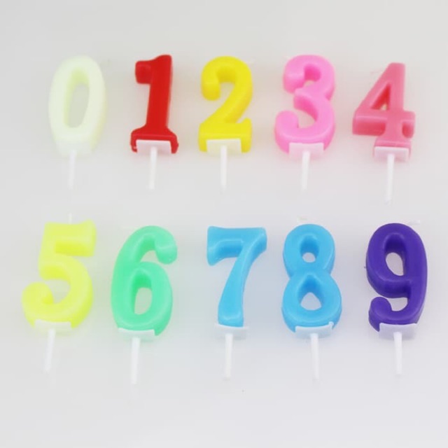 Lilin Angka Ulang Tahun Korea Warna Warni / Lilin Happy Birthday / Lilin Angka Ultah
