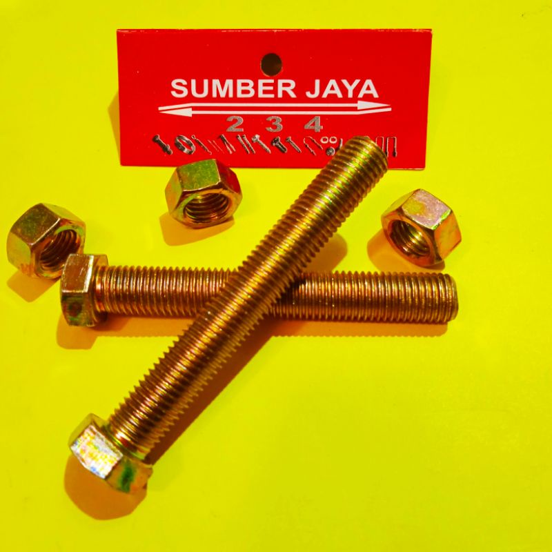 BAUT MUR 10 X 70 KUNING BMK PER 10 PCS