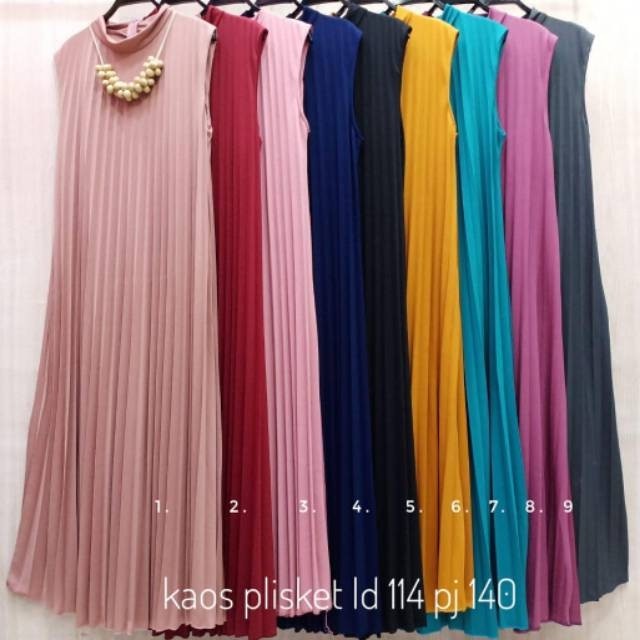 DRESS PLISKET PREMIUM YUKENSI/YUKENSI MAXI DRESS PLISKET/GAMIS PLISKET