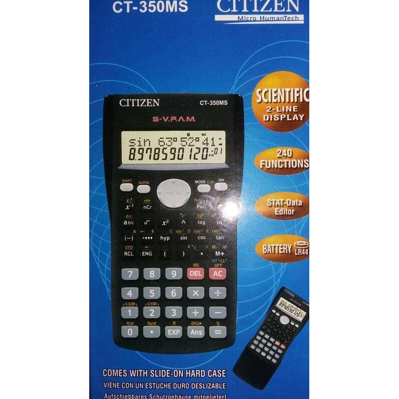 

Termurah !!!! kalkulator scientific Ct-350 ms citizen barang berkualitas !!!